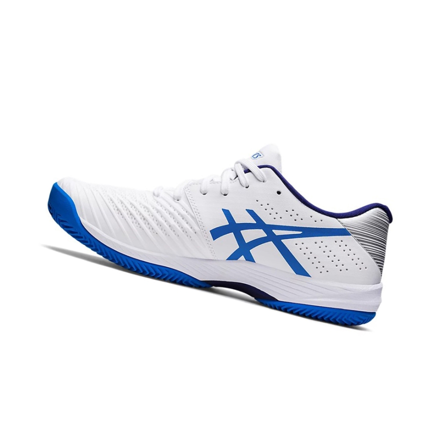 White / Blue Men's Asics SOLUTION SWIFT FF CLAY Tennis Shoes | US92371DM