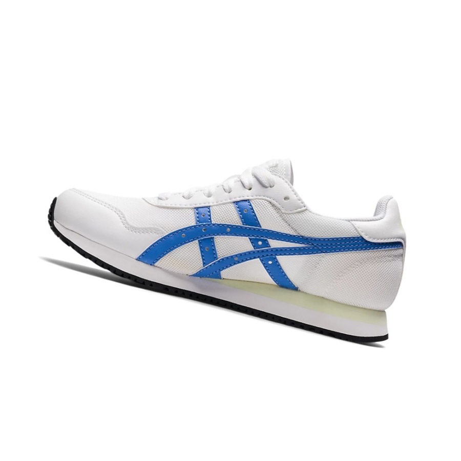 White / Blue Women's Asics TIGER RUNNER Sneakers | US92387UT