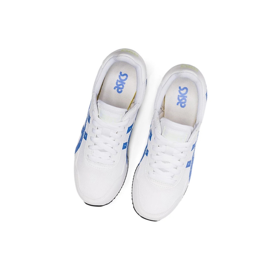 White / Blue Women's Asics TIGER RUNNER Sneakers | US92387UT