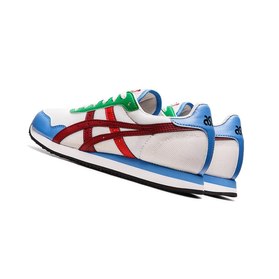 White / Burgundy Women's Asics TIGER RUNNER Sneakers | US08439NB