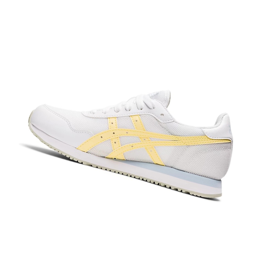 White / Butter Women's Asics TIGER RUNNER Sneakers | US21973DC