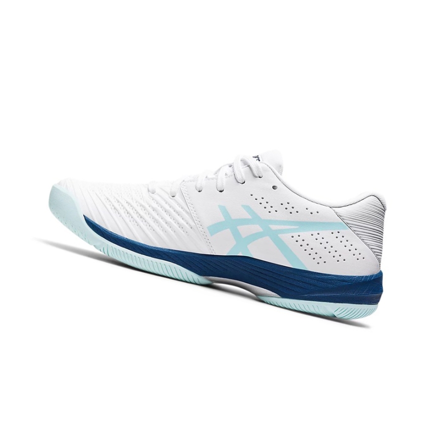 White / Clear Blue Women's Asics SOLUTION SWIFT FF Tennis Shoes | US21896FR