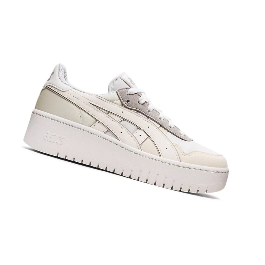 White / Cream Women\'s Asics JAPAN S PF Sneakers | US90385MS