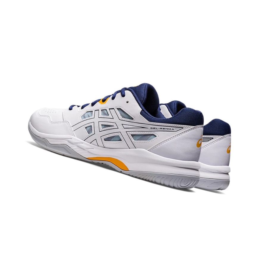 White / Deep Ocean Men's Asics GEL-RENMA Tennis Shoes | US16438FA