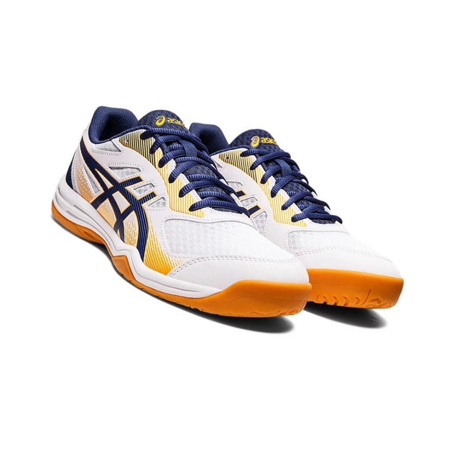 White / Deep Ocean Men's Asics UPCOURT 5 Volleyball Shoes | US73829JZ