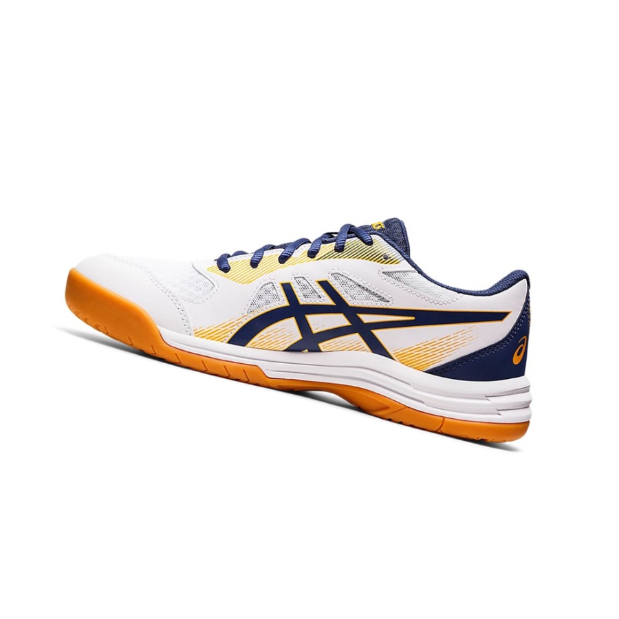 White / Deep Ocean Men's Asics UPCOURT 5 Volleyball Shoes | US73829JZ