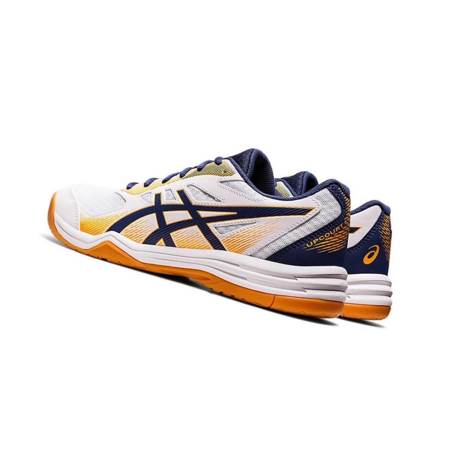 White / Deep Ocean Men's Asics UPCOURT 5 Volleyball Shoes | US73829JZ