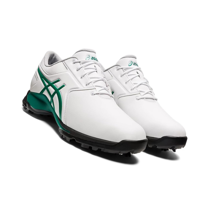 White / Forest Green Men's Asics GEL-ACE PRO M Golf Shoes | US95462NL