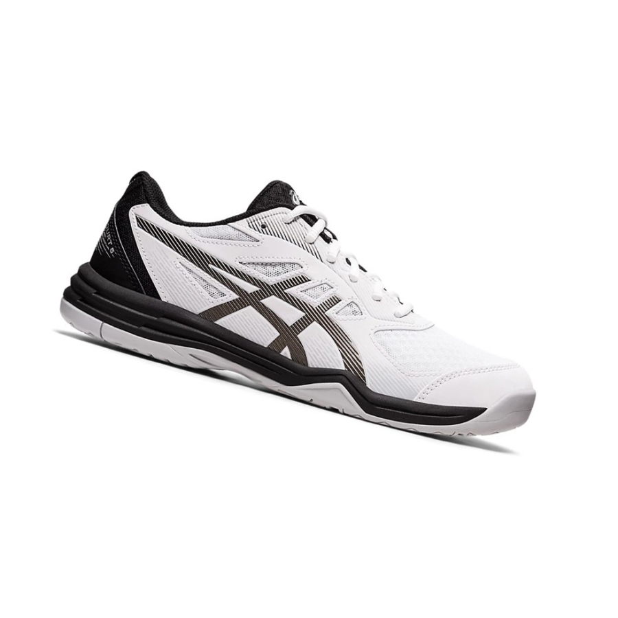 White / Gunmetal Men\'s Asics UPCOURT 5 Volleyball Shoes | US71308CV