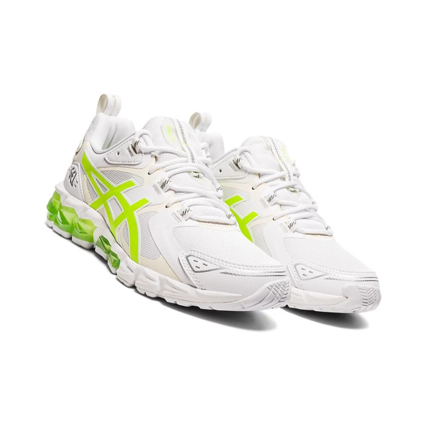 White / Hazard Green Women's Asics GEL-QUANTUM 180 Sneakers | US94732WK