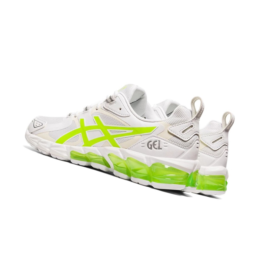 White / Hazard Green Women's Asics GEL-QUANTUM 180 Sneakers | US94732WK