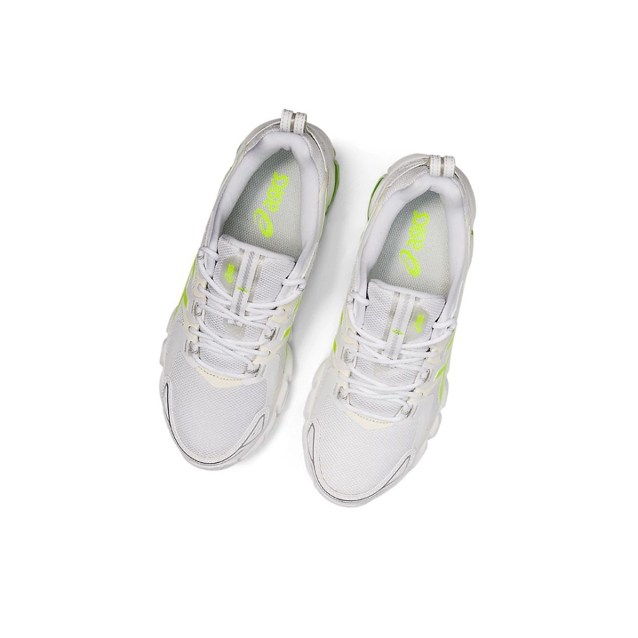 White / Hazard Green Women's Asics GEL-QUANTUM 180 Sneakers | US94732WK