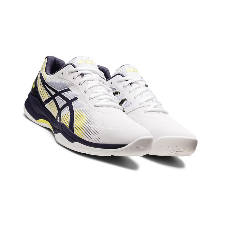 White / Indigo Fog Men's Asics GEL-GAME 8 Tennis Shoes | US54163NJ