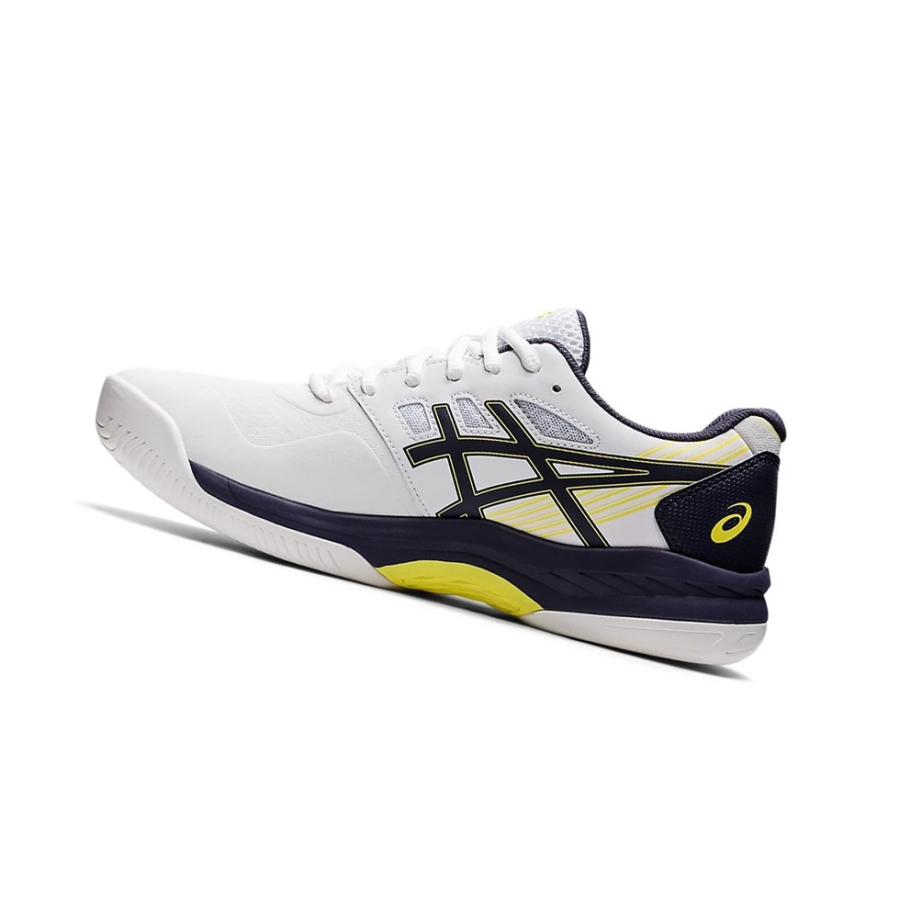 White / Indigo Fog Men's Asics GEL-GAME 8 Tennis Shoes | US54163NJ