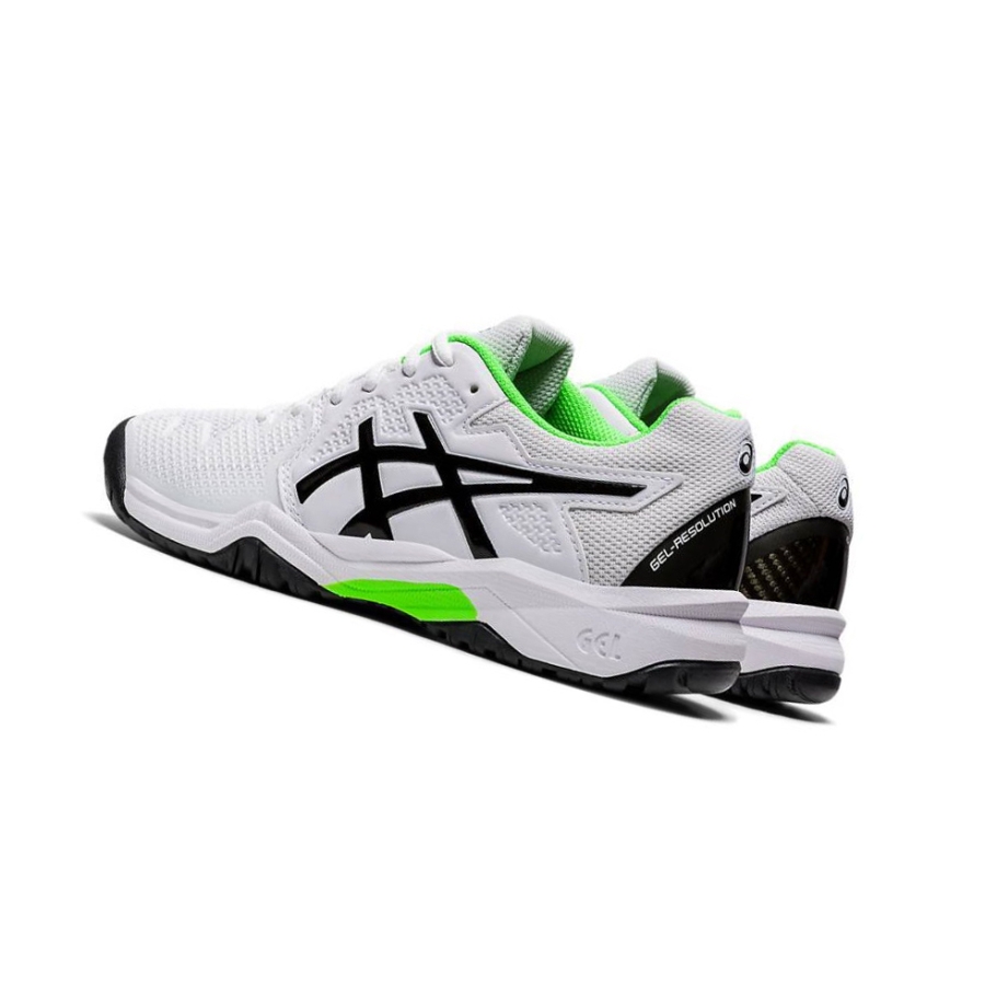 White Kids' Asics GEL-RESOLUTION 8 Clay GS Tennis Shoes | US67491RW