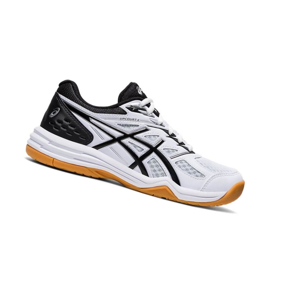 White Kids\' Asics UPCOURT 4 GS Volleyball Shoes | US28163OA