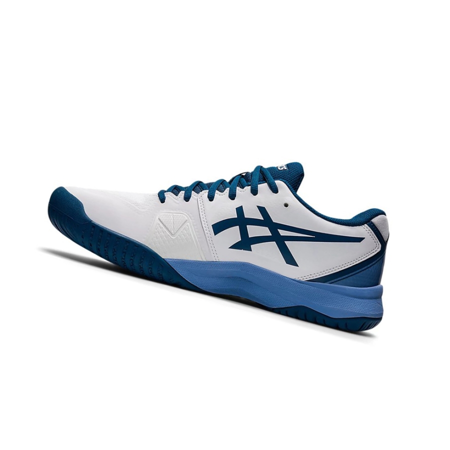 White / Light Indigo Men's Asics GEL-CHALLENGER 13 Tennis Shoes | US01583HF