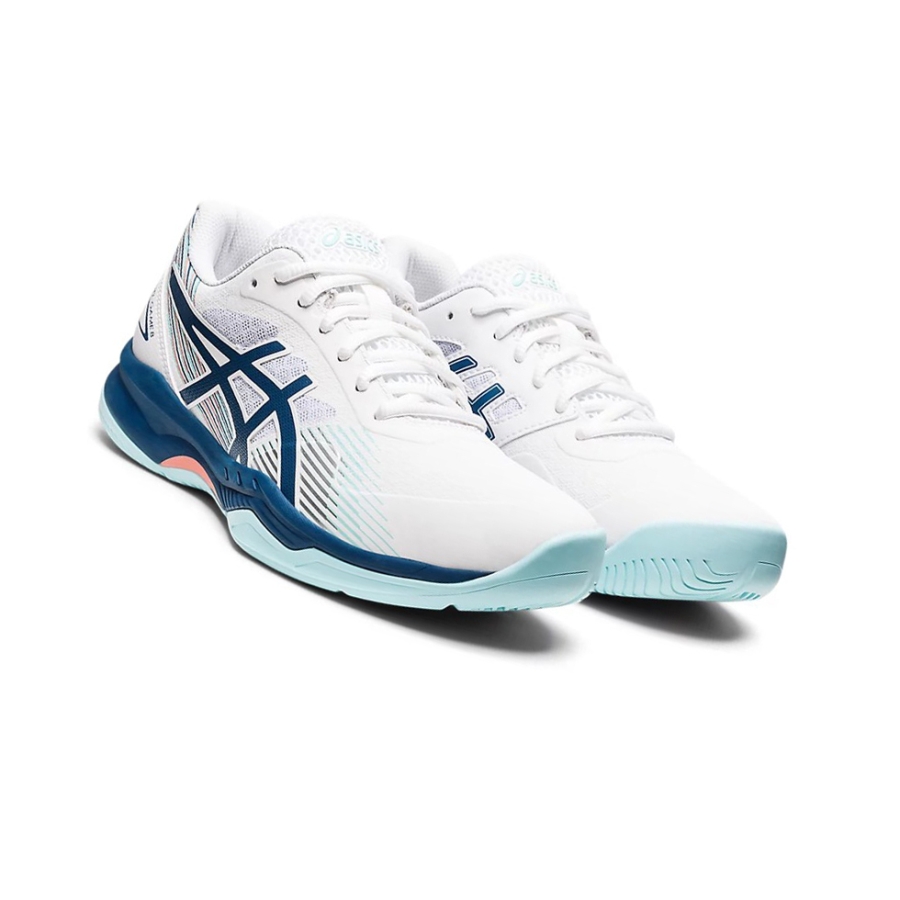 White / Light Indigo Women's Asics GEL-GAME 8 Tennis Shoes | US42816LM