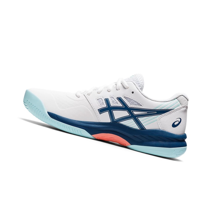 White / Light Indigo Women's Asics GEL-GAME 8 Tennis Shoes | US42816LM