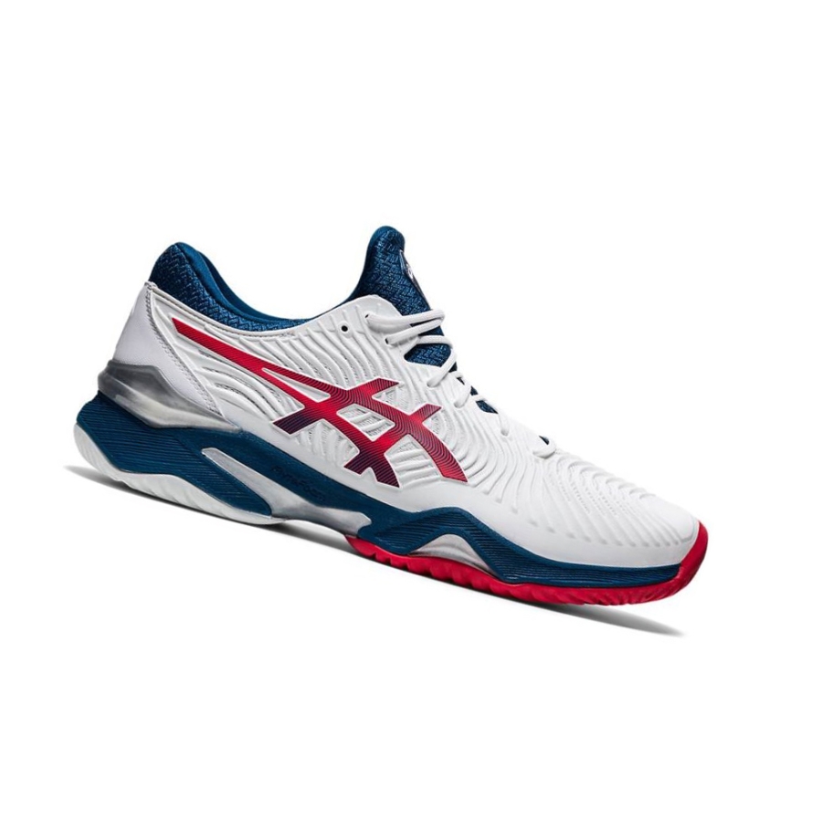 White Men\'s Asics COURT FF Tennis Shoes | US25364YK