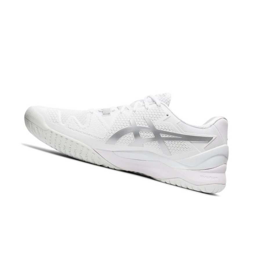 White Men's Asics GEL-RESOLUTION 8 Tennis Shoes | US48521IO