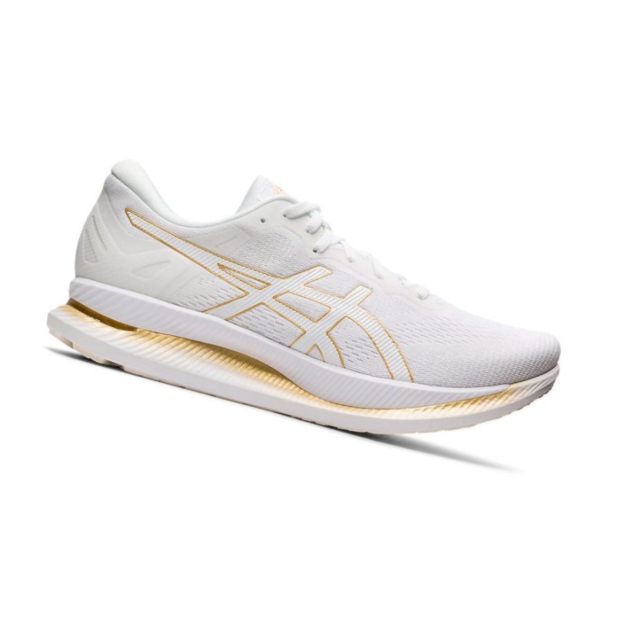 White Men\'s Asics GLIDERIDE Running Shoes | US79680BJ