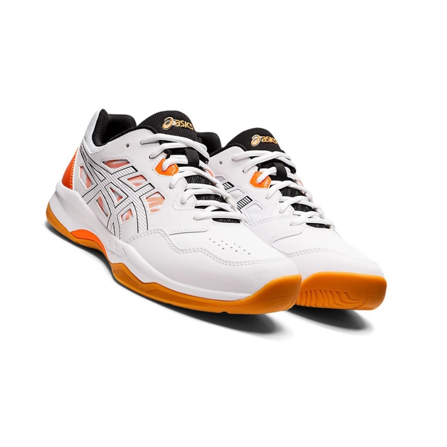 White / Orange Men's Asics GEL-RENMA Tennis Shoes | US06943SJ