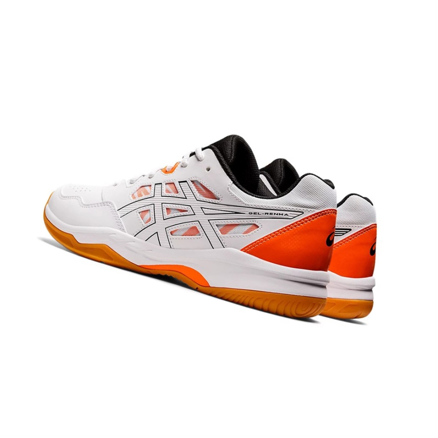 White / Orange Men's Asics GEL-RENMA Tennis Shoes | US06943SJ