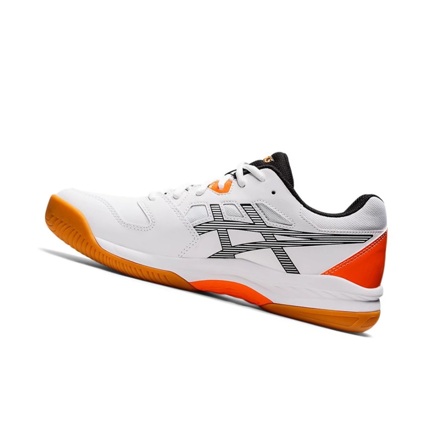 White / Orange Men's Asics GEL-RENMA Tennis Shoes | US06943SJ