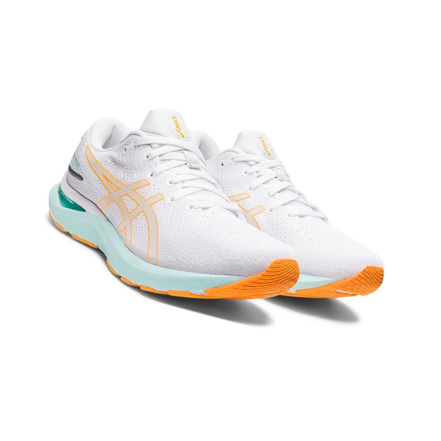 White / Orange Women's Asics GEL-CUMULUS 24 Running Shoes | US23948TF