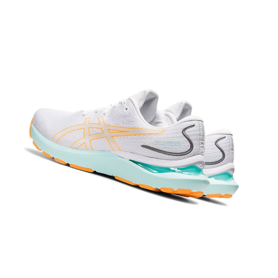 White / Orange Women's Asics GEL-CUMULUS 24 Running Shoes | US23948TF