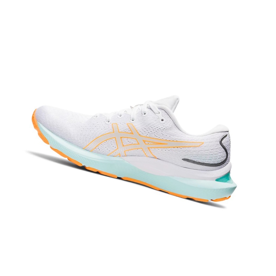 White / Orange Women's Asics GEL-CUMULUS 24 Running Shoes | US23948TF