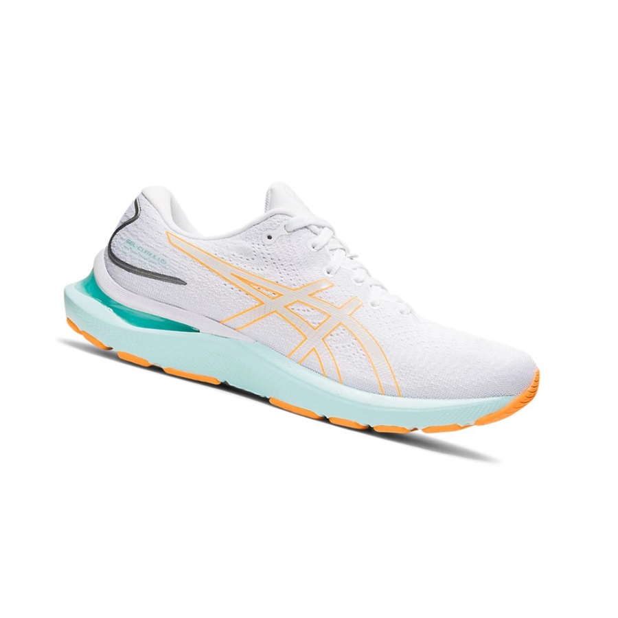 White / Orange Women\'s Asics GEL-CUMULUS 24 Running Shoes | US23948TF