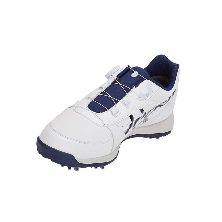 White / Peacoat Men's Asics GEL-PRESHOT BOA Golf Shoes | US59638FQ