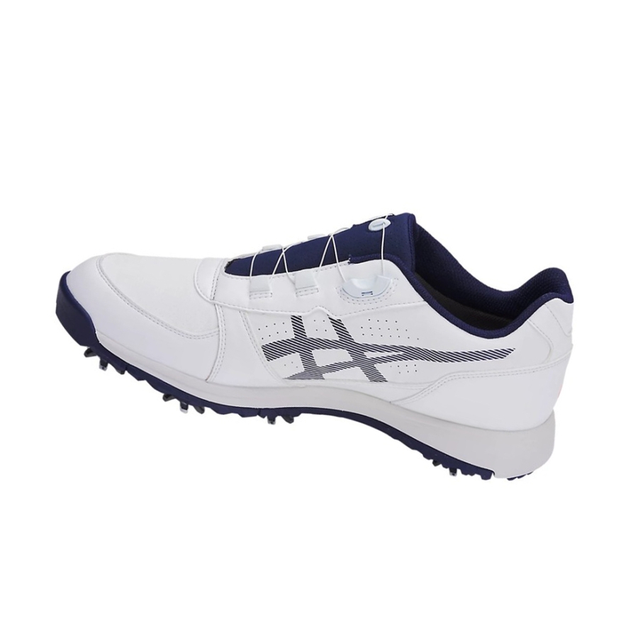 White / Peacoat Men's Asics GEL-PRESHOT BOA Golf Shoes | US59638FQ