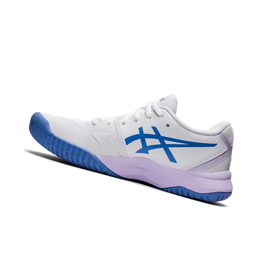 White / Periwinkle Blue Women's Asics GEL-CHALLENGER 13 Tennis Shoes | US10278TV