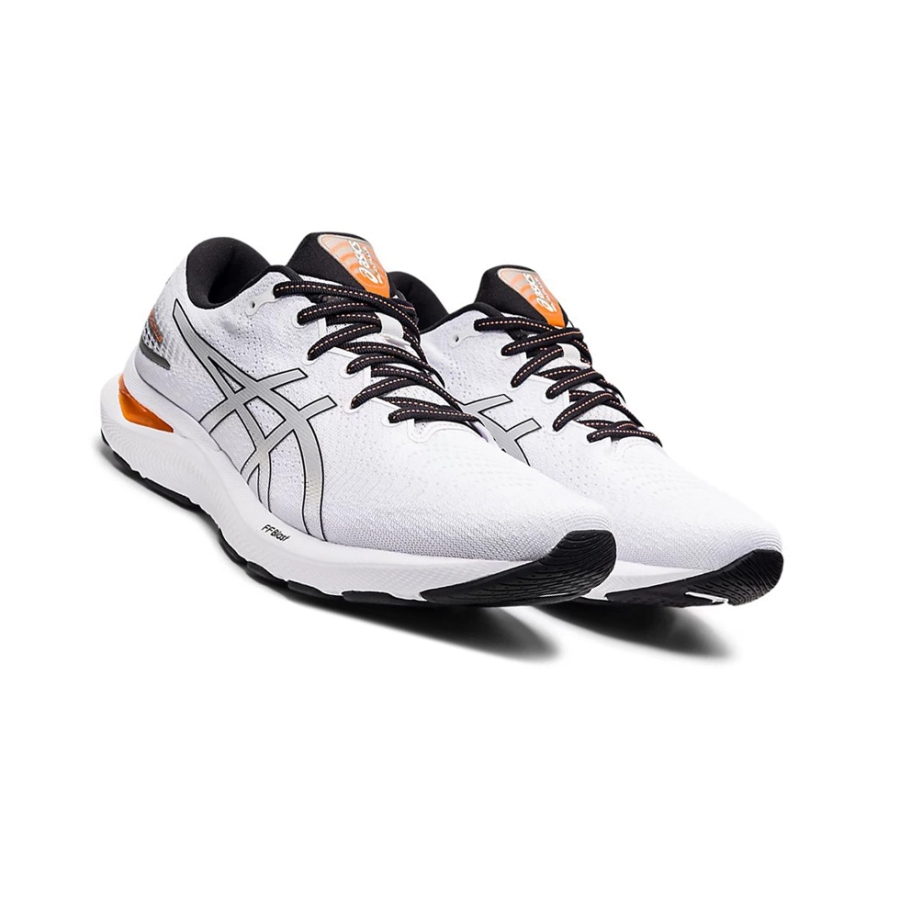 White / Piedmont Grey Men's Asics GEL-CUMULUS 24 Running Shoes | US25078LW