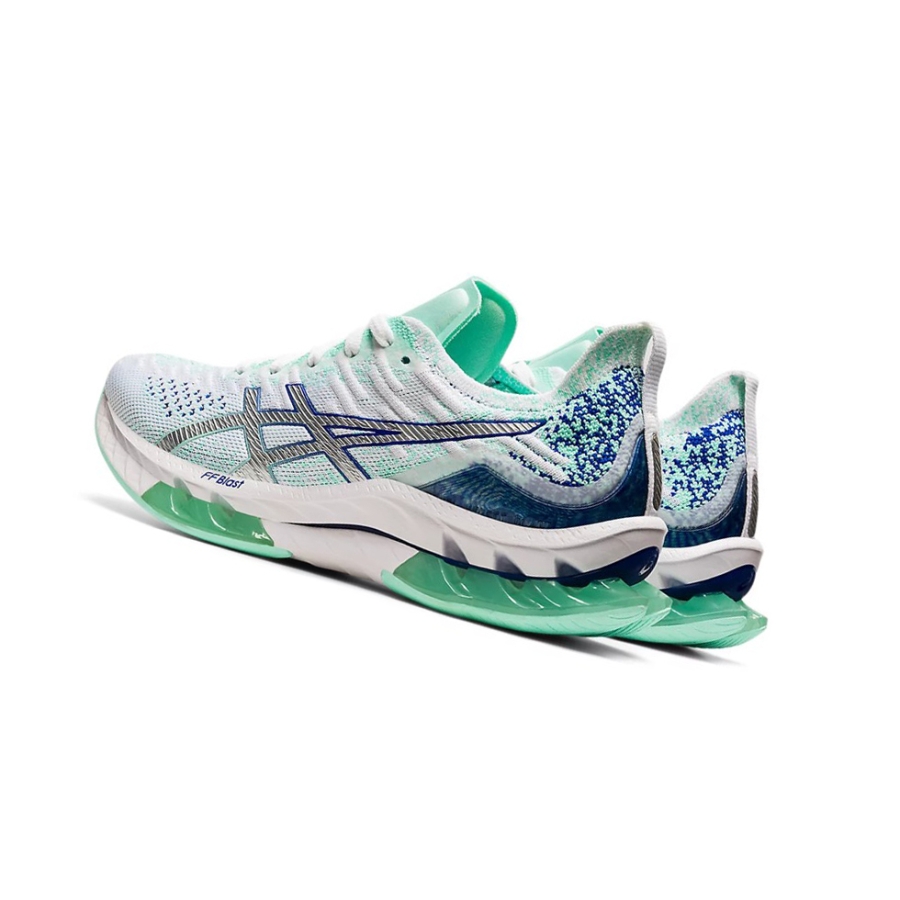 White / Pure Silver Women's Asics KINSEI BLAST Running Shoes | US24891GM