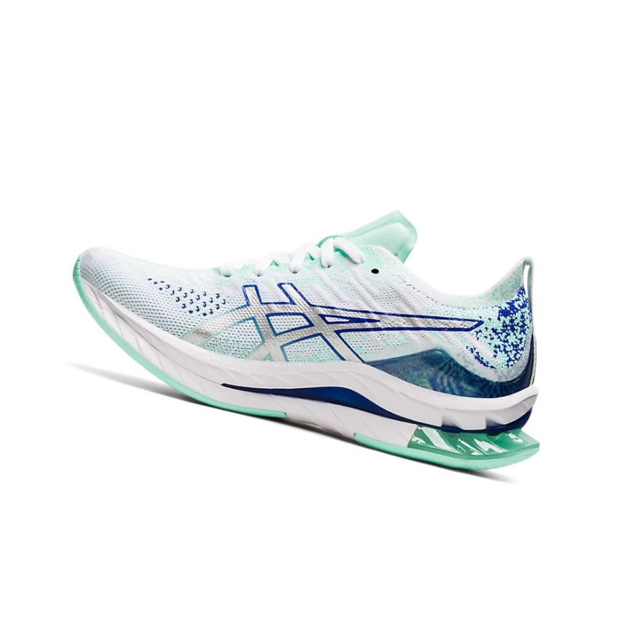 White / Pure Silver Women's Asics KINSEI BLAST Running Shoes | US24891GM