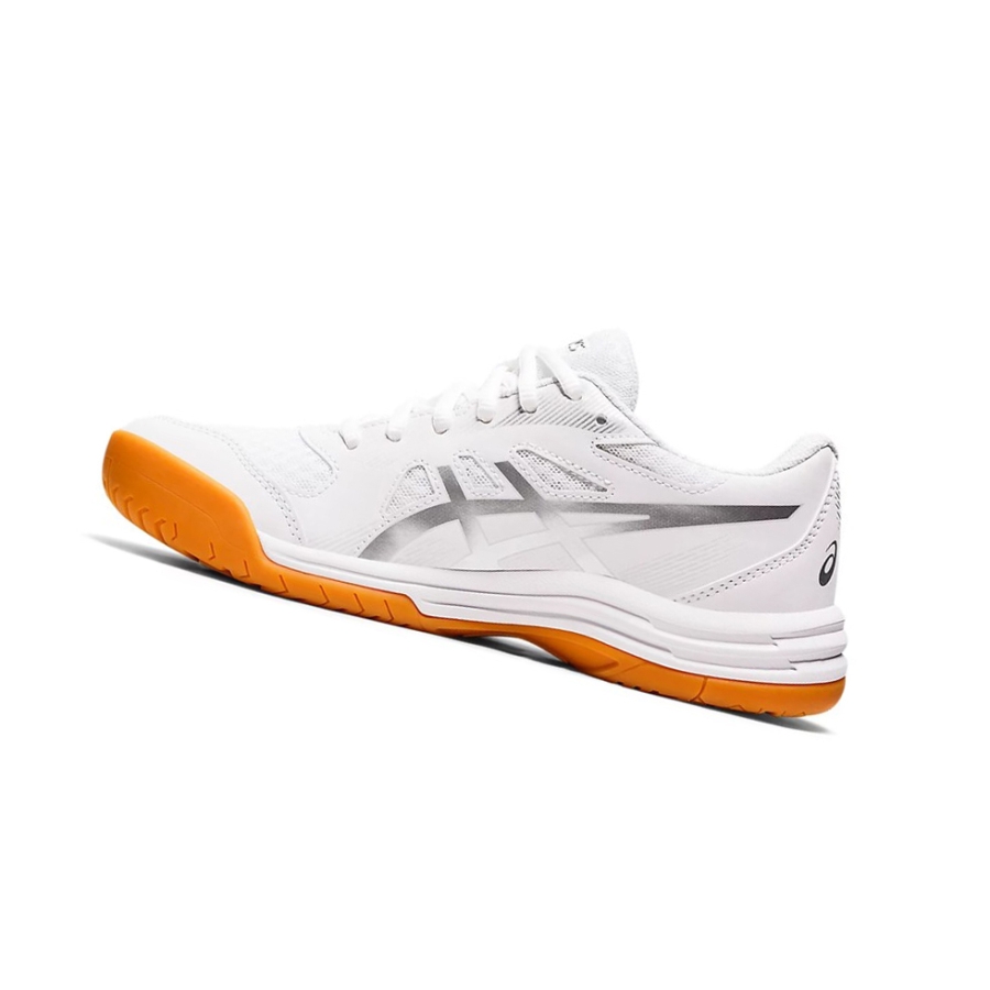 White / Pure Silver Women's Asics UPCOURT 5 Volleyball Shoes | US24935WX