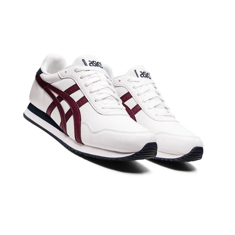 White / Roselle Men's Asics TIGER RUNNER Sneakers | US68917CO