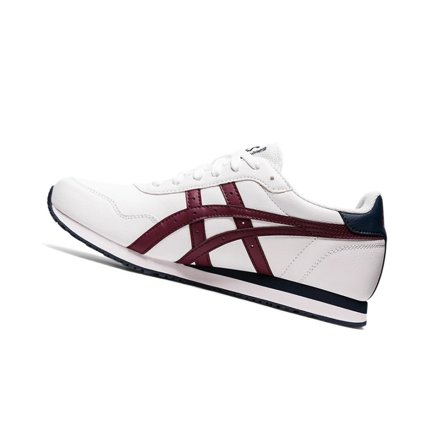 White / Roselle Men's Asics TIGER RUNNER Sneakers | US68917CO