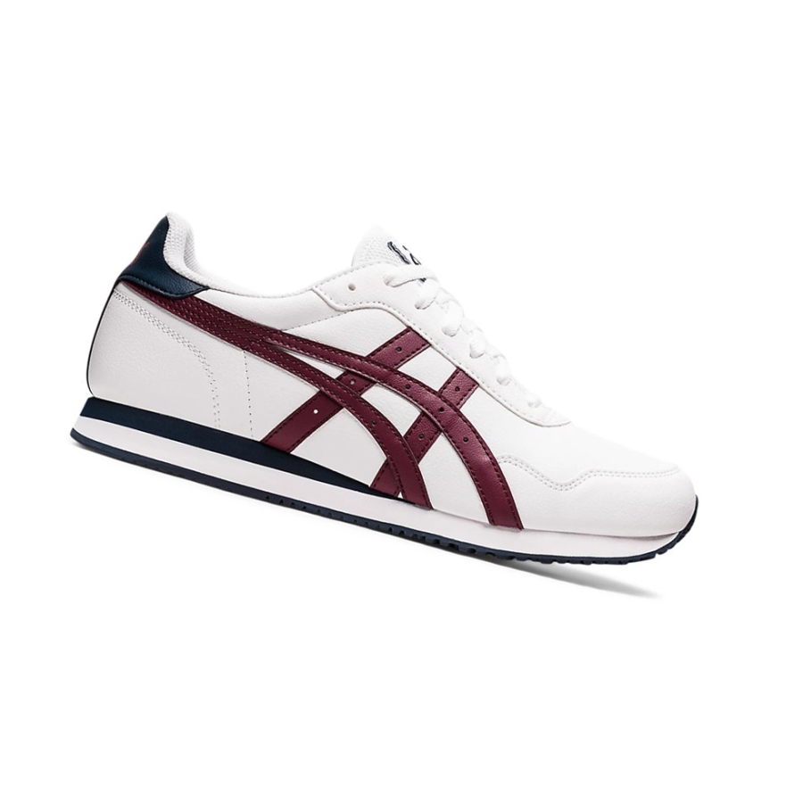 White / Roselle Men\'s Asics TIGER RUNNER Sneakers | US68917CO