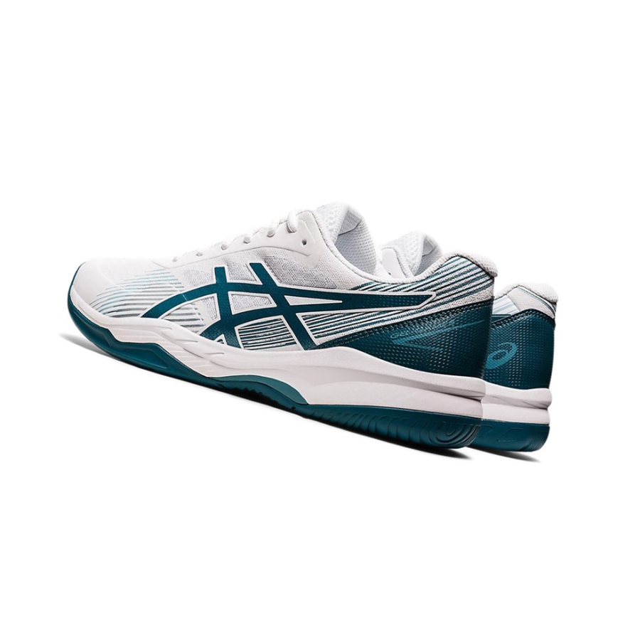 White / Velvet Pine Men's Asics GEL-GAME 8 Tennis Shoes | US84306WY