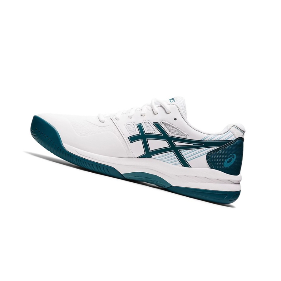 White / Velvet Pine Men's Asics GEL-GAME 8 Tennis Shoes | US84306WY