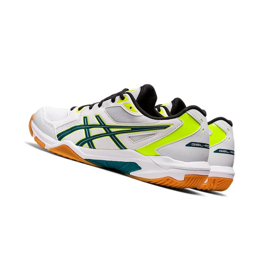 White / Velvet Pine Men's Asics GEL-ROCKET 10 Volleyball Shoes | US85047KX