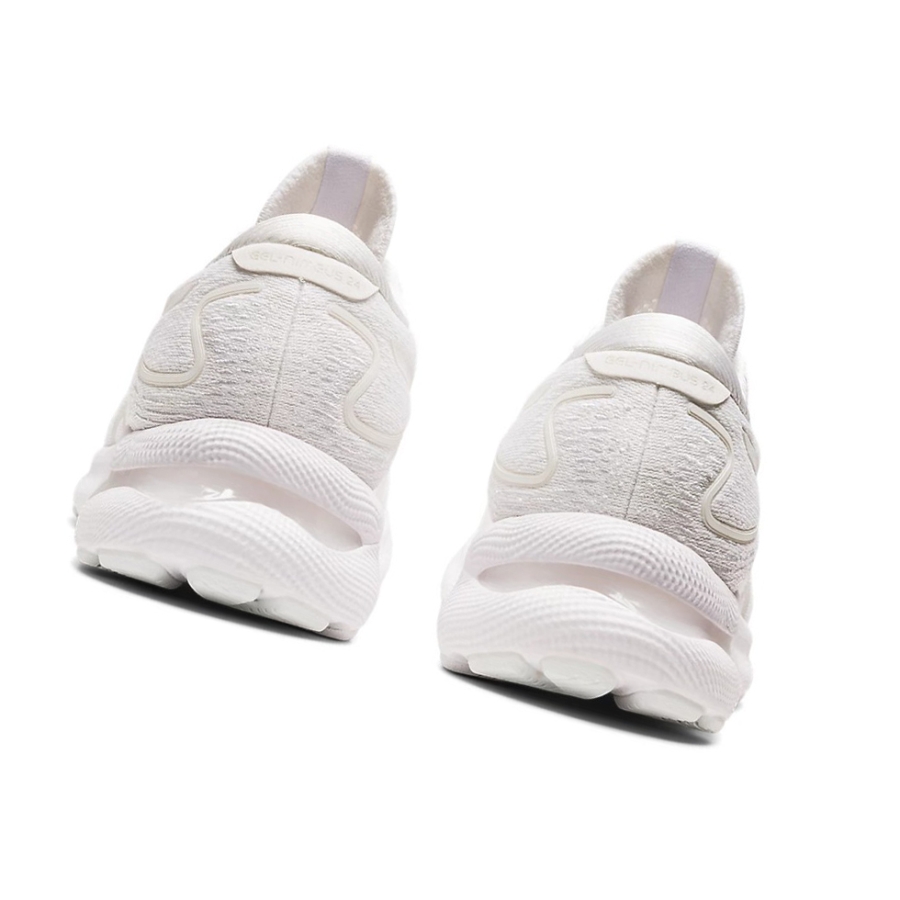 White / White Women's Asics GEL-NIMBUS 24 Running Shoes | US41395MY