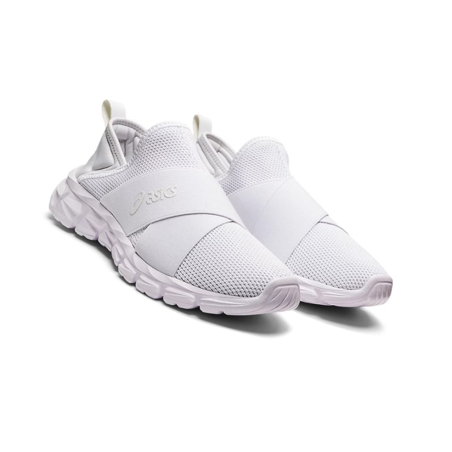 White / White Women's Asics QUANTUM LYTE SLIP-ON Sneakers | US49375RQ