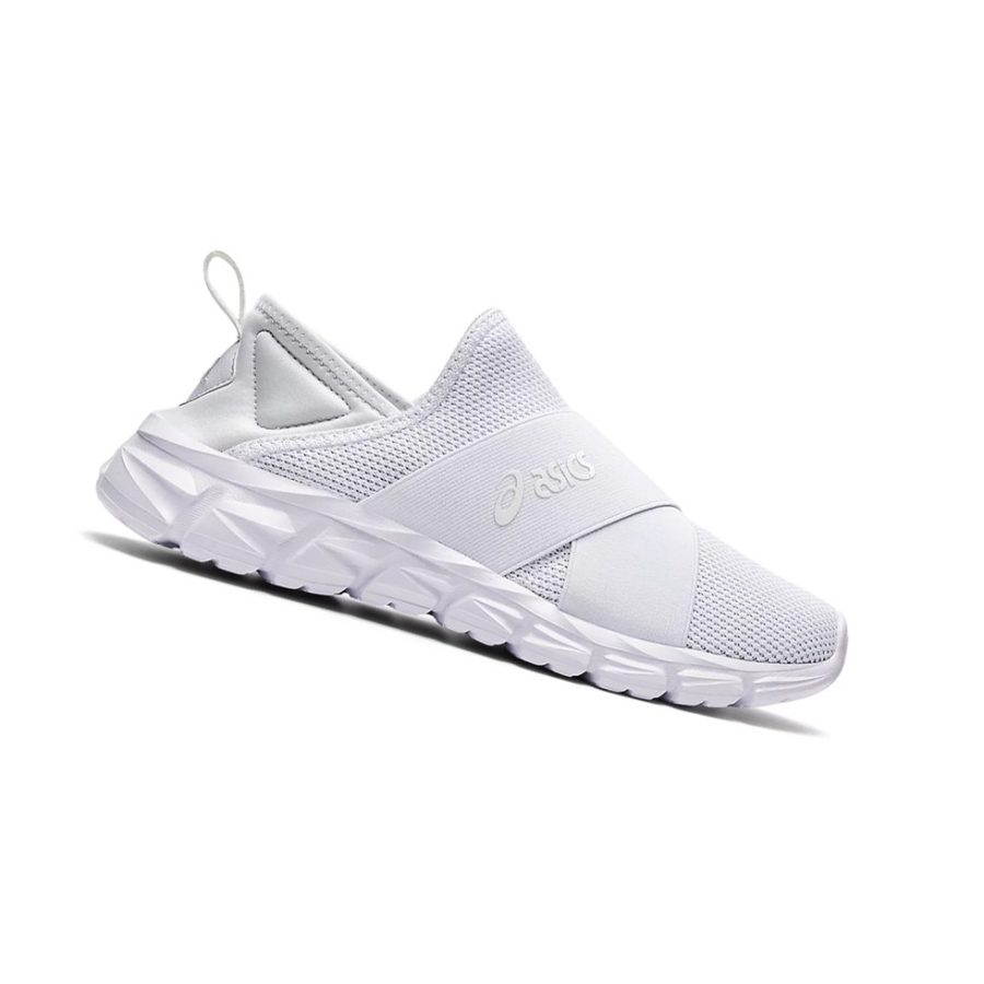 White / White Women\'s Asics QUANTUM LYTE SLIP-ON Sneakers | US49375RQ