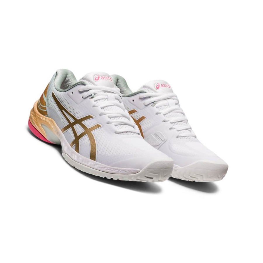 White Women's Asics COURT SPEED FF Tennis Shoes | US25106KZ